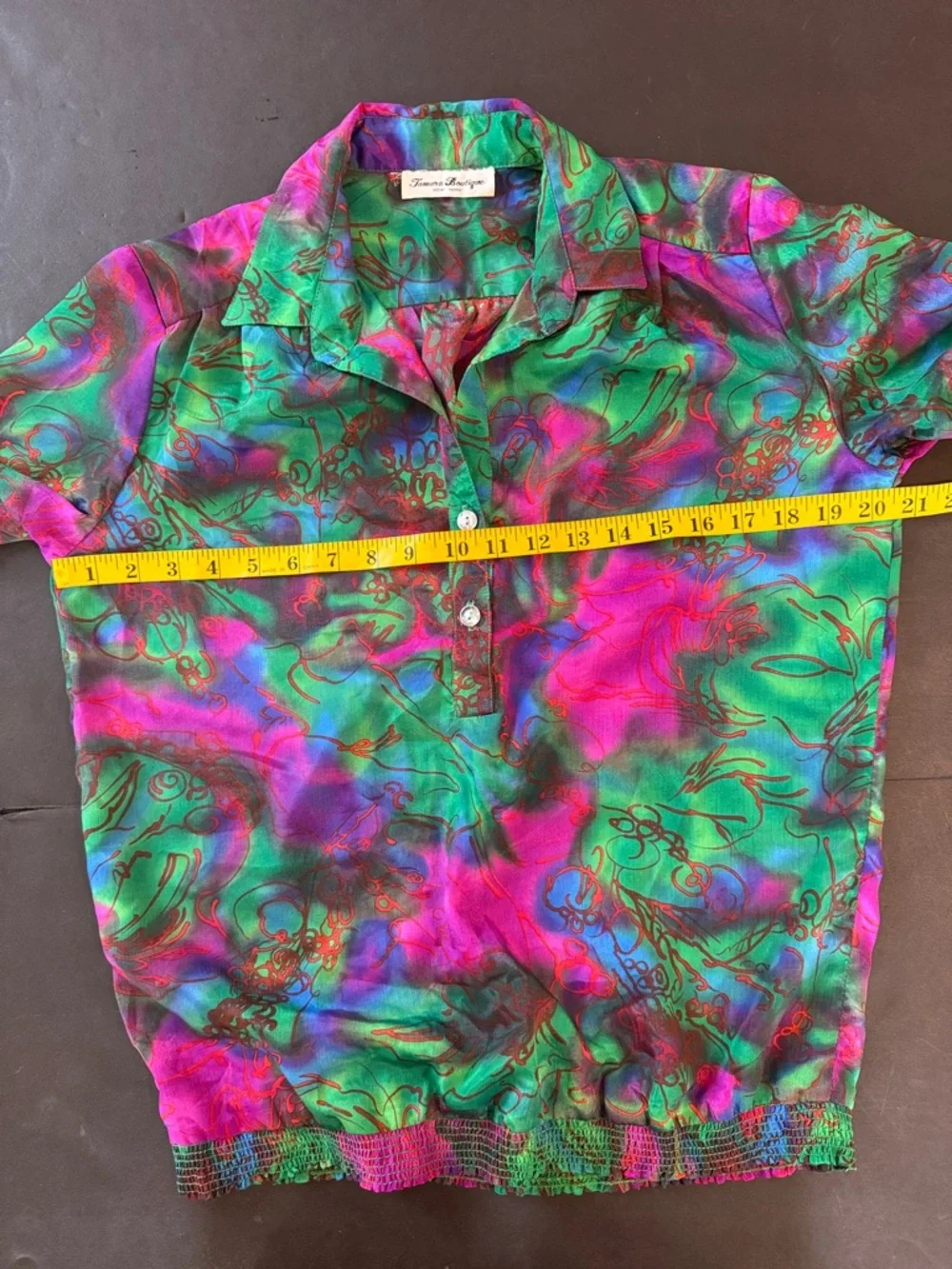 Abstract Vintage 80s Pull Over Long Sleeve Top_8